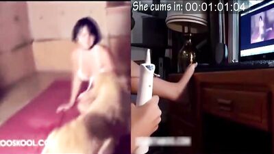 Dirty Dog Lover Sucks Hard & Swallows Hot Girl Cum