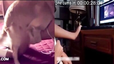 Dirty Dog Lover Sucks Hard & Swallows Hot Girl Cum