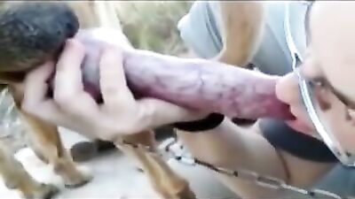 Woman fucking on her dog