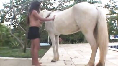 Horny Milf Sucks Horse Dick & Pisses Herself in Hot BDSM Sex