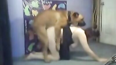 Hot Granny Takes Her Dogs Cock In Her Mouth