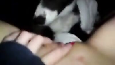 her lil puppy