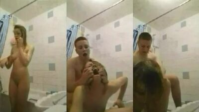 Steamy Shower Surprise: Naughty Nubile Couple Gets Wet and Wild
