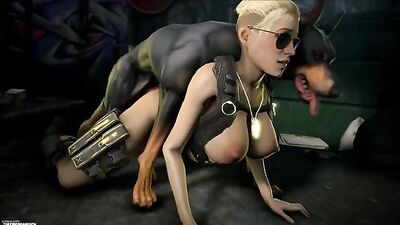 Zoo carton - Woman enjoy animal sex
