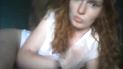 Dog licking teen Polish pussy