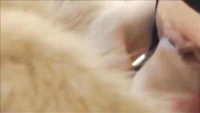 Blonde has sex with German shepherd