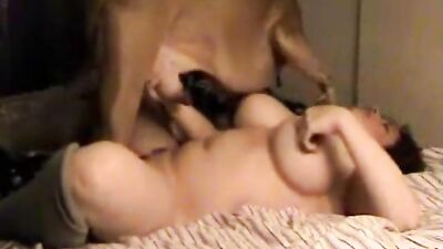 Two Blondes and Messy Dog Sex