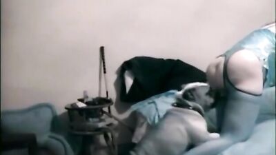 Redhair rides doggie cock