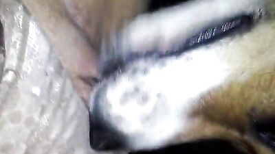 brazilian blowing a big dog dick