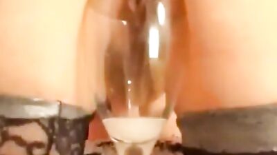 chubby amateur lets dog eat pussy again!