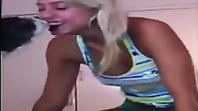 dog cums on woman
