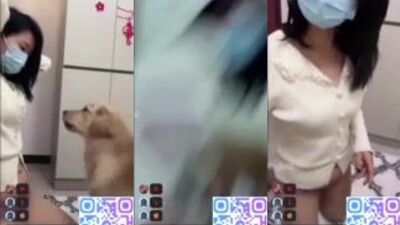 NEW chinese couple dog sex 1