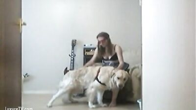 Young girl sexy ass fucked by her labrador
