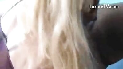Russian Teen Squirter Swallows Huge Doggy Cock Cum