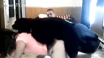 Furry Fantasy: Hot Girl Sucks Dogs Thick Cock