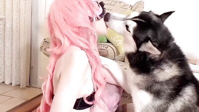 A long tongue kiss with a bit of eating out