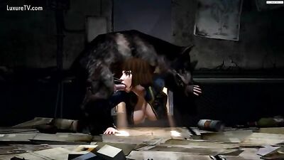 Blowjob dog animation