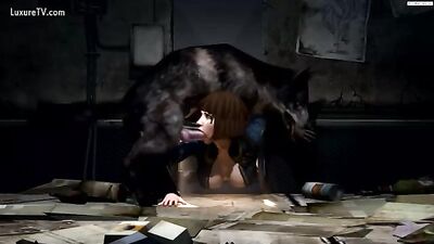 Blowjob dog animation