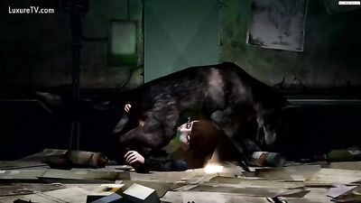 Blowjob dog animation