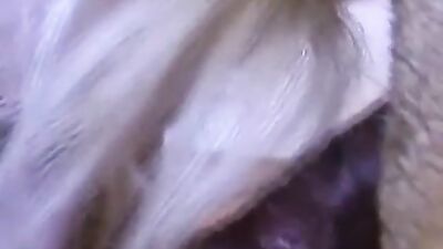 Blonde addicted to dog cock
