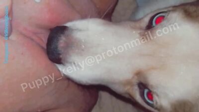 Teen gets licked by two dogs