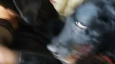 Busty Nevada Teen Nails Slobbery Pooch Cock