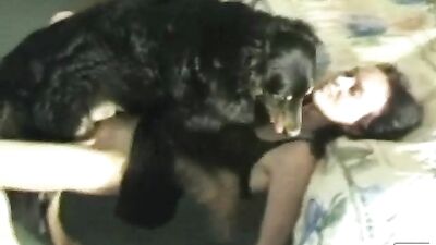 girl enjoying her dog