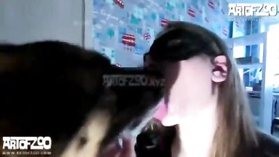 Girl kissing dog compilation