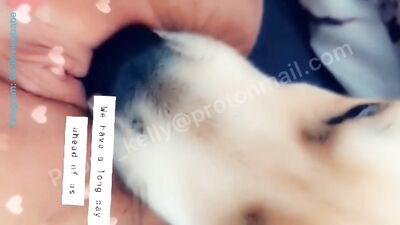 Teen enjoys dog cock in her pussy