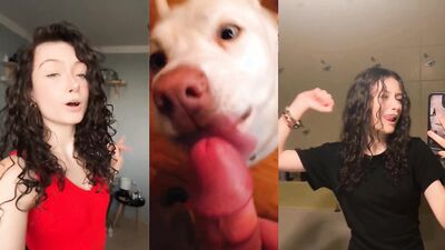 Russian zoo porn: girls naked dog