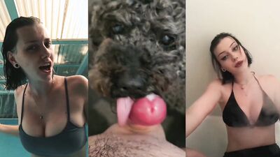 Russian zoo porn: girls naked dog