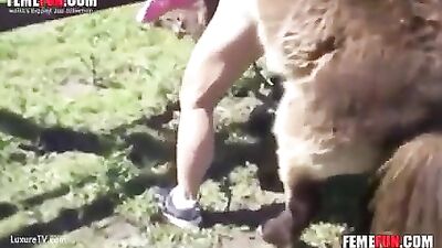 Puppy Love: Cute Girl Sucks Dog Dick to Glory