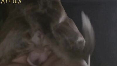 Chubby girl was fucked by her dog