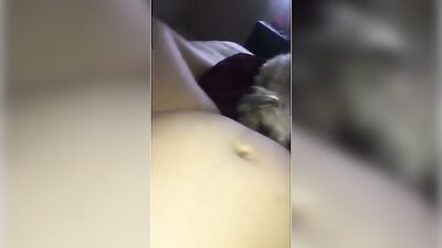 Dog liks my wet pussy
