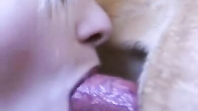 Stunning Girl Swallows Monster Dog Cock