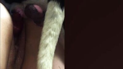Exclusive new blonde in her first pussy knot