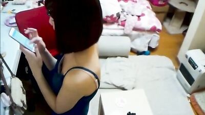Hidden webcam cat lick