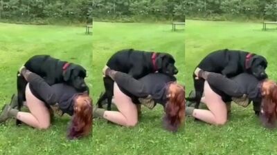 outside nature girl dog good sex