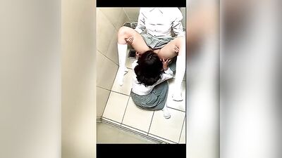 School girl lesbian in toilet