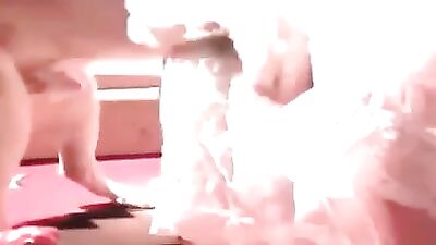 TUBBY GAL GETTING POWER FUCKED BY TWO DOGS AT ONCE