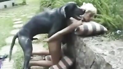 Black mutt is banging the living hell outta blonde