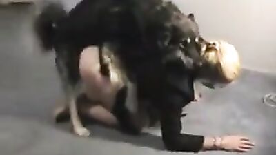 Blonde looks brilliant during spitroasting in HD