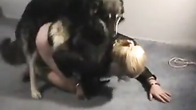 Blonde looks brilliant during spitroasting in HD