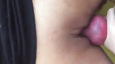 Shaved pussy girl getting fucked by a dirty doggo