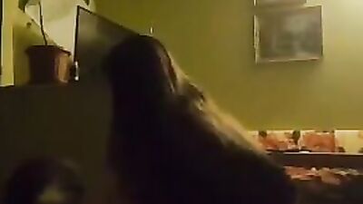 Naughty Teen Girl Slobbers on Hung Dogs