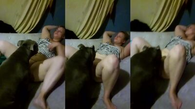 Froukjes Naughty K9 Threesome: Deep Licks & Spunky Cumshot