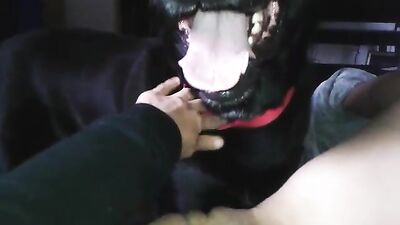 Foxy Femboy Fucks Hot Dog, Licks & Swallows Cum