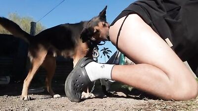 Con mi perro grande