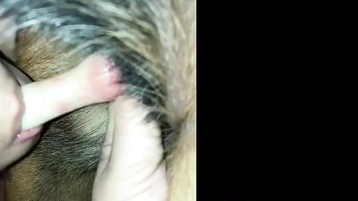 Adorable Wife Goes Wild on Dogs Cock