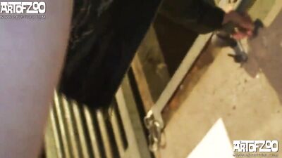 Sweet Blonde Bounces Between Dog and Cock For Delirious Blowjob and